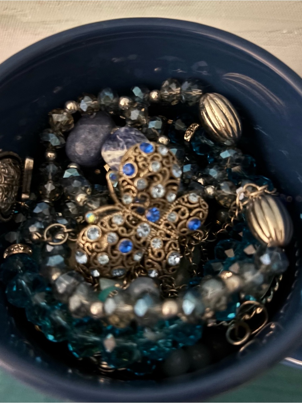 Blue Moon jewelry jar